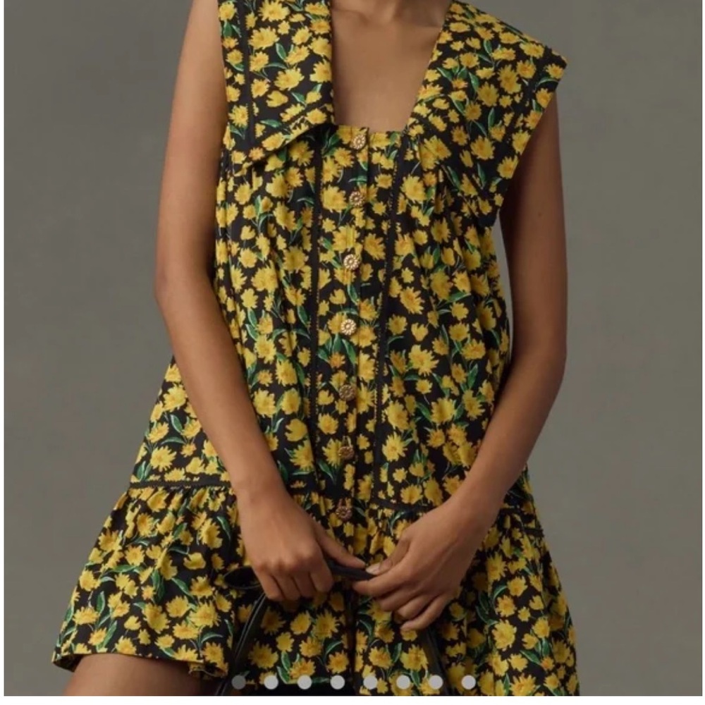 Maeve Yellow Floral Mini Dress